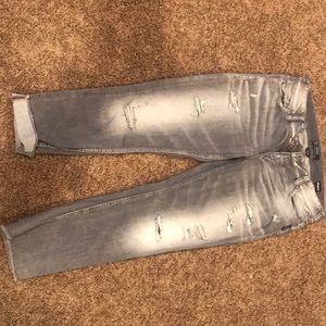 Grey silver boyfriend jeans